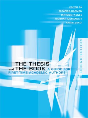 cover image of The Thesis and the Book